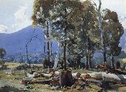 Harold Herbert Morning sunlight oil painting
